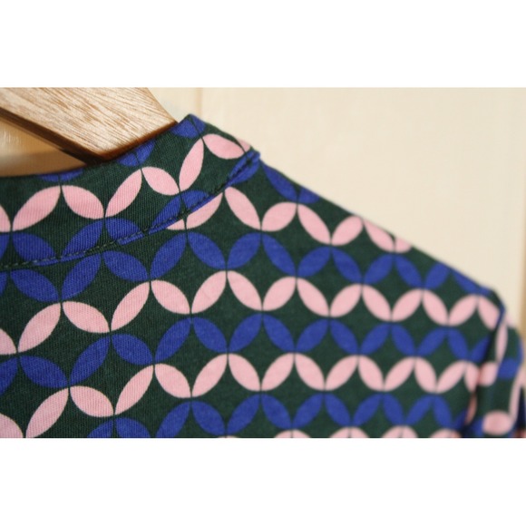 Boden Julia Jersey Shirt‎ Dress Surf the Web Diamond Terrace Print Size 6 - Picture 5 of 6